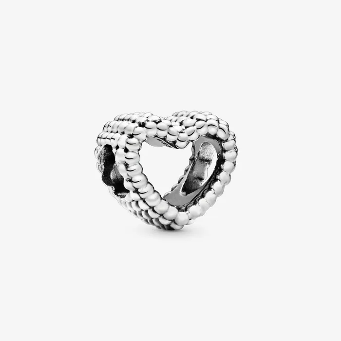 1 Bracelet2 Charms 99 Women Pandora Beaded Open Heart Charm Sterling Silver