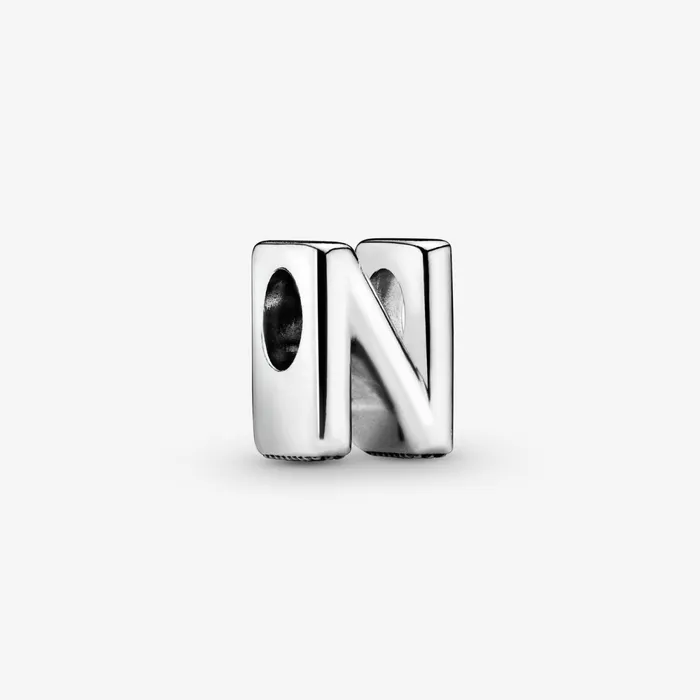 1 Bracelet2 Charms 99 Women Pandora Letter N Alphabet Charm