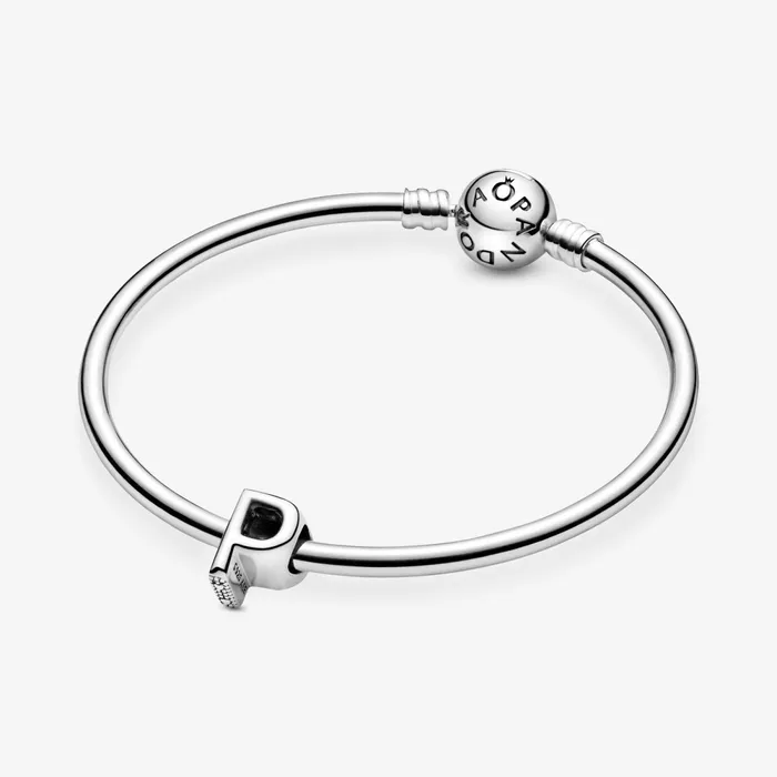 1 Bracelet2 Charms 99 Women Pandora Letter P Alphabet Charm