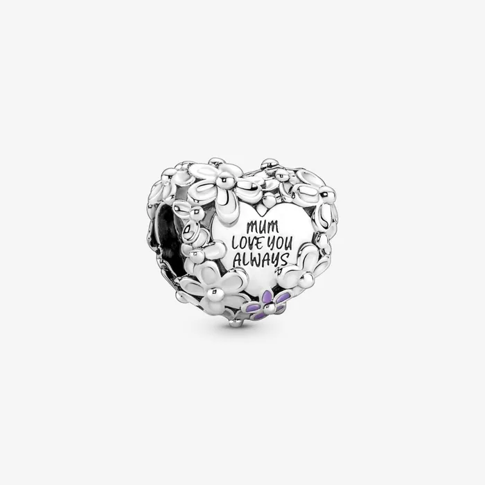 1 Bracelet2 Charms 99 Women Pandora Mum Daisy Heart Charm