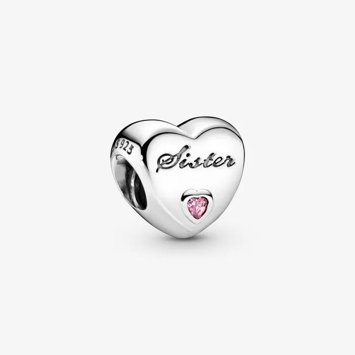 1 Bracelet2 Charms 99 Women Pandora Sister Heart Charm