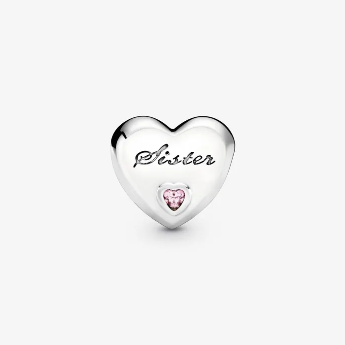 1 Bracelet2 Charms 99 Women Pandora Sister Heart Charm