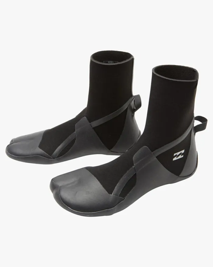 3 Absolute Hidden Split Toe Wetsuit Boots Black Hash Men Billabong Surf Accessories
