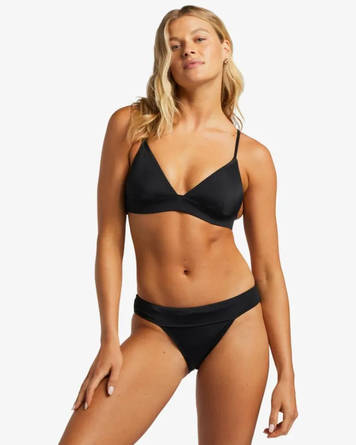 ADiv Banded Triangle Bikini Top Black Women Billabong Bikinis
