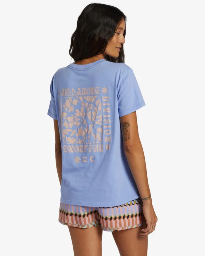 ADiv TShirt Cosmic Blue Women Billabong Graphic Tees and Tanks