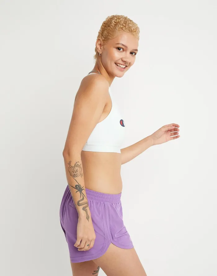 Absolute Sports Bra Classic Script Logo White Women Champion Sports Bras and Bralettes