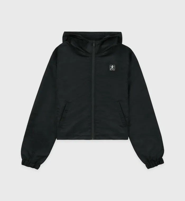 Activewear Women Sporty and Rich Running Woman Nylon Windbreaker 8211 BlackWhite