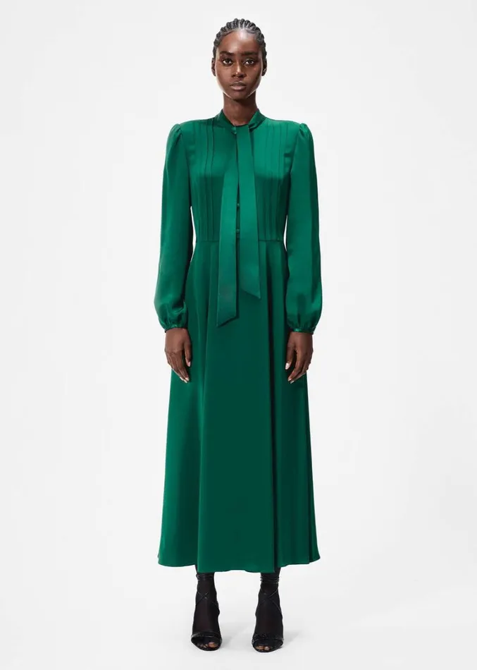 Adam Lippes Alison Dress Pine Womens Dresses