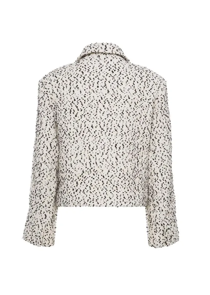Adam Lippes Amos Jacket Ivoryblack Womens Coats and Jackets