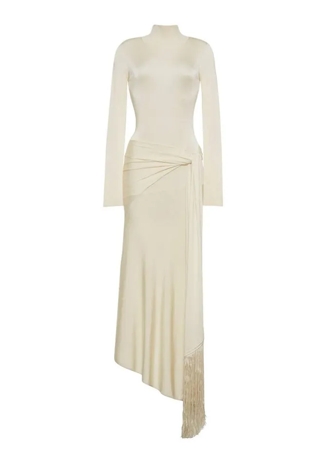 Adam Lippes Cecil Dress Ivory Womens Sweaters and Knitwear