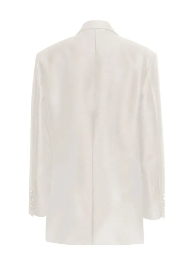 Adam Lippes Chaqueta De Esmoquin De Lana Radzimir Marfil Womens Coats and Jackets