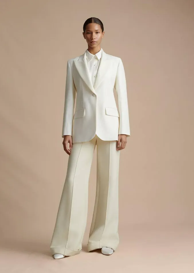 Adam Lippes Chaqueta De Esmoquin De Lana Radzimir Marfil Womens Coats and Jackets