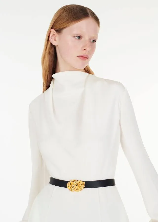 Adam Lippes Cinturn Hebilla Nudo Oro Womens Accessories