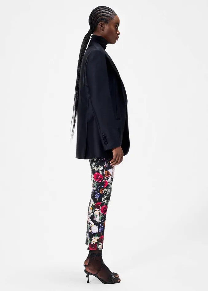 Adam Lippes Daphne Pant Black Floral Womens Pants