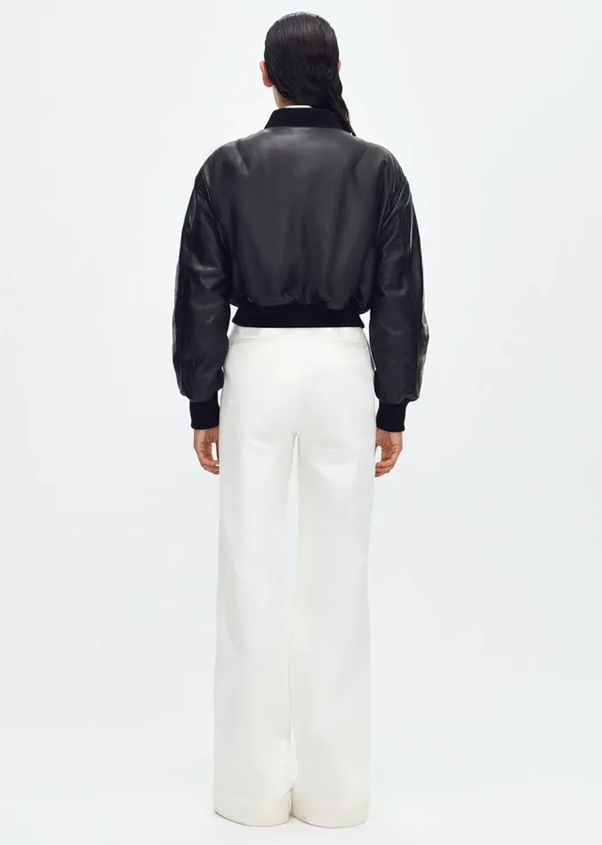 Adam Lippes Deeda Pant In White Denim White Womens Pants