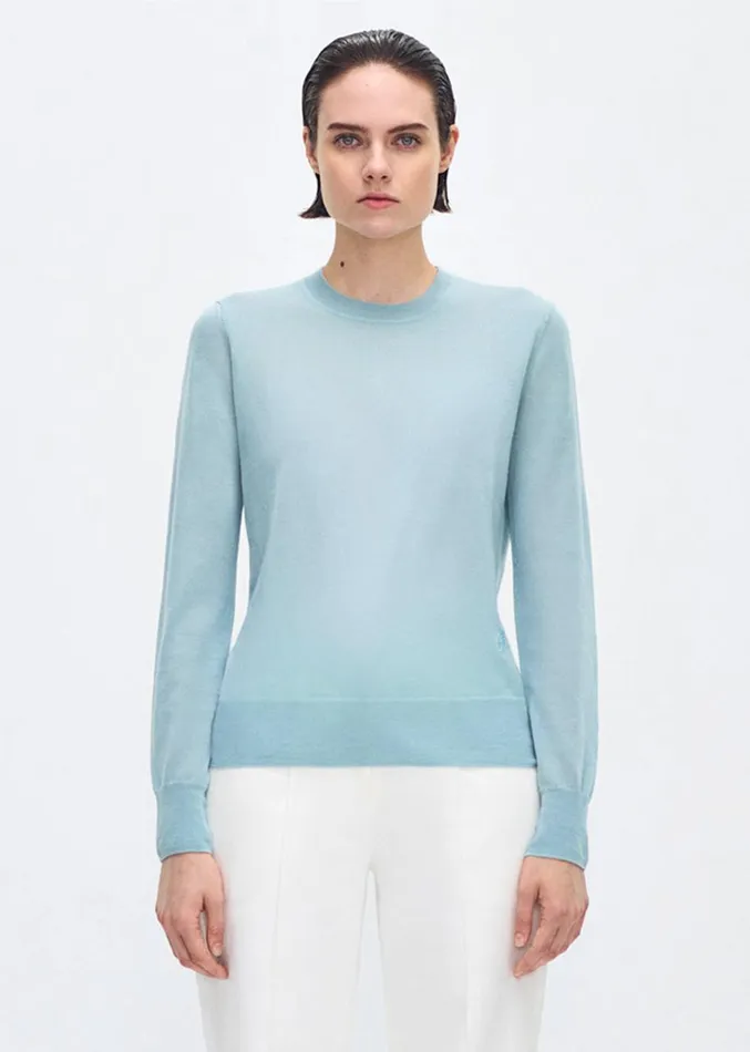 Adam Lippes Didion Knit Mist Womens Sweaters and Knitwear