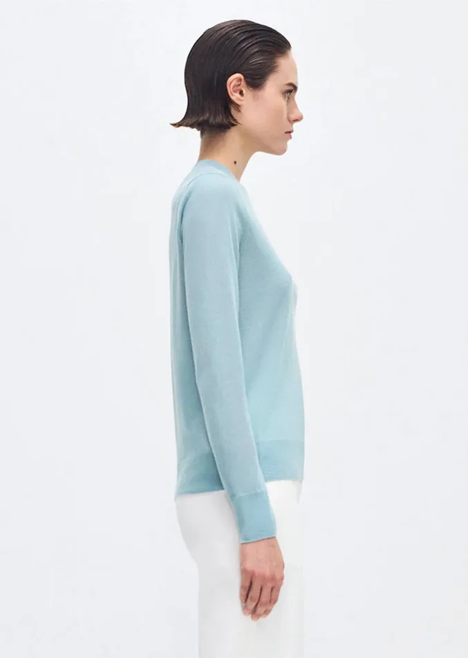 Adam Lippes Didion Knit Mist Womens Sweaters and Knitwear