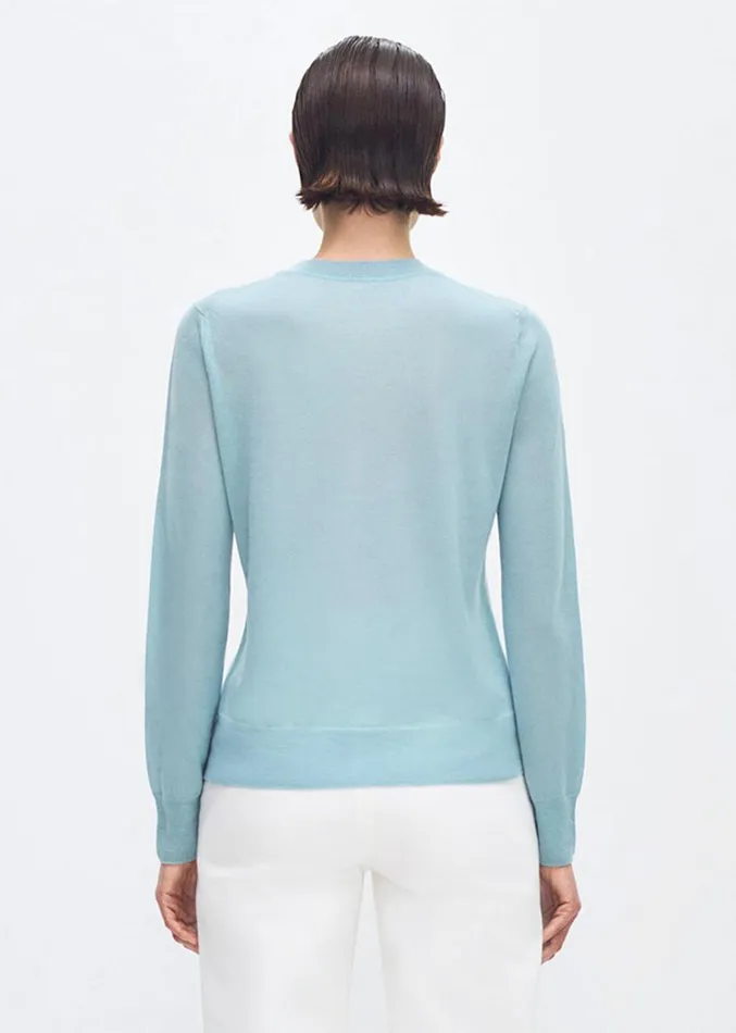 Adam Lippes Didion Knit Mist Womens Sweaters and Knitwear