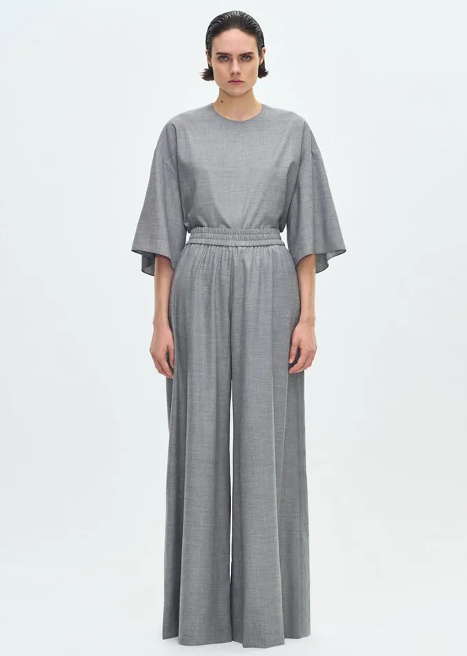 Adam Lippes Maeve Pant Heather Grey Womens Pants