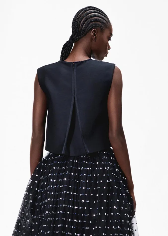 Adam Lippes Mercer Top Black Womens Tops