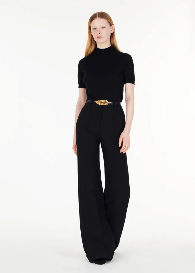 Adam Lippes UltraFine Cashmere Mockneck Black Womens Sweaters and Knitwear