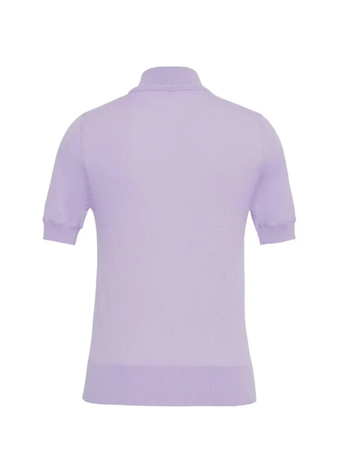 Adam Lippes UltraFine Cashmere Mockneck Lavender Womens Sweaters and Knitwear