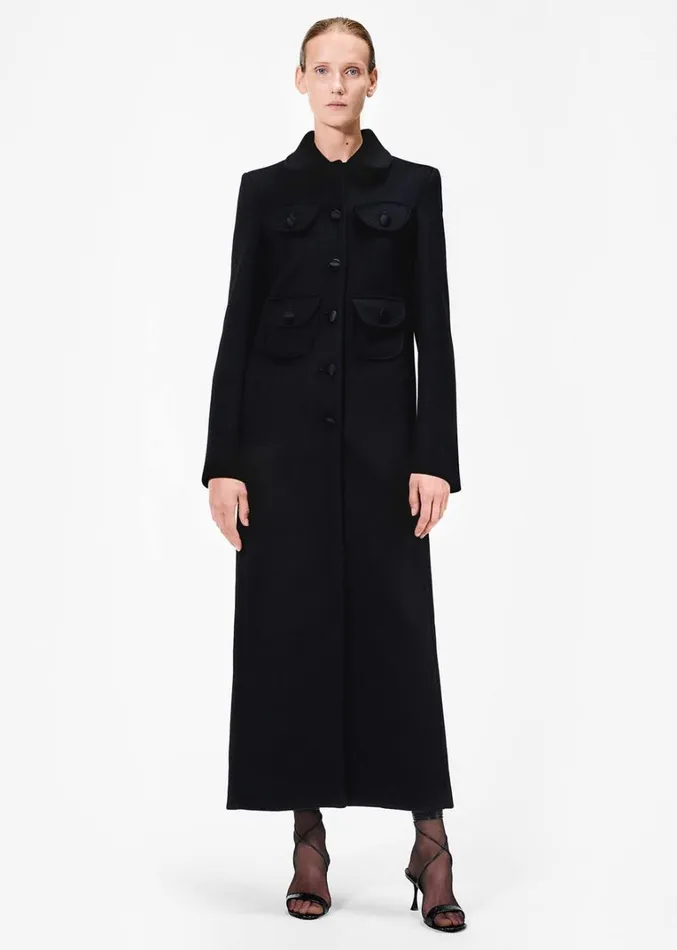 Adam Lippes Wheatleigh Coat Black Womens Coats and Jackets
