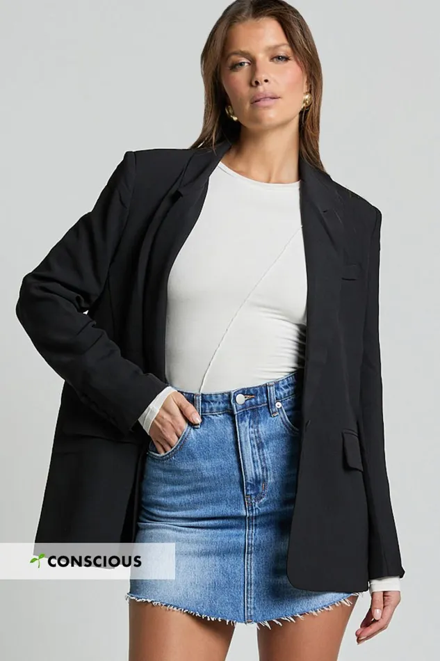 Adan Mini Skirt 8211 Recycled Cotton Frayed Hem Denim Skirt In Mid Blue Wash Women Showpo Conscious Adan Mini Skirt 8211 Recycled Cotton Frayed Hem Denim Skirt In Mid Blue Wash Women Showpo Conscious