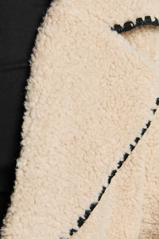 Adeline Jacket 8211 Oversized Blanket Stitched Shearling Jacket In Caramel Women Showpo Jackets and Coats