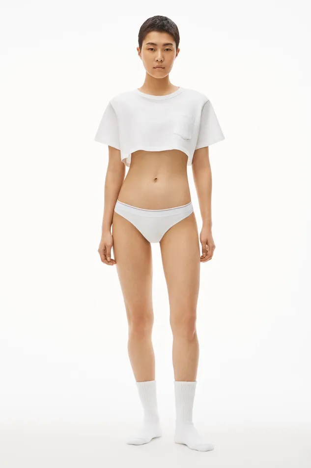 Alexander Wang Bodywear Classic Thong In Ribbed Jersey