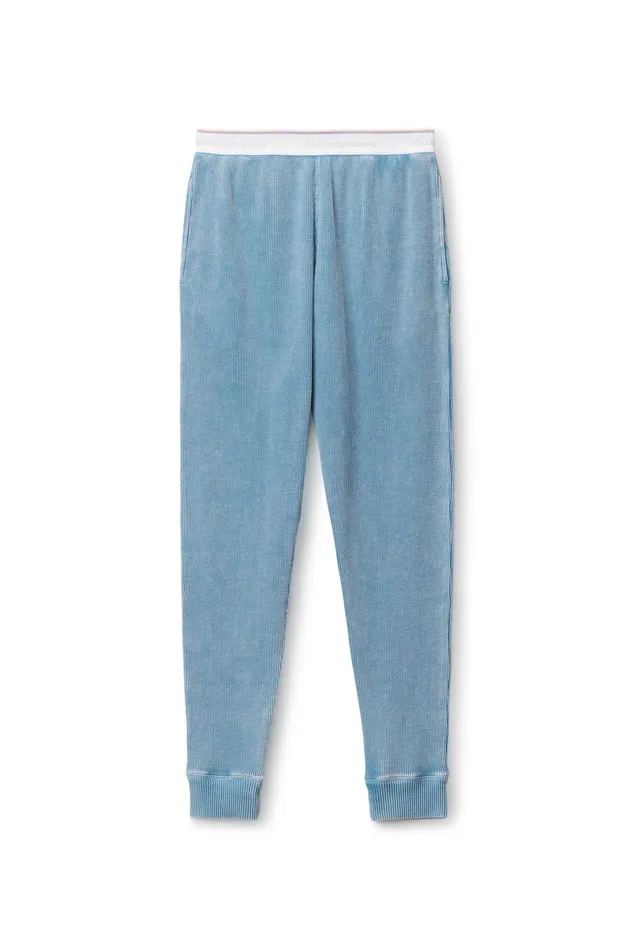 Alexander Wang Bodywear Jogger Pant In WaffleKnit Cotton Stretch