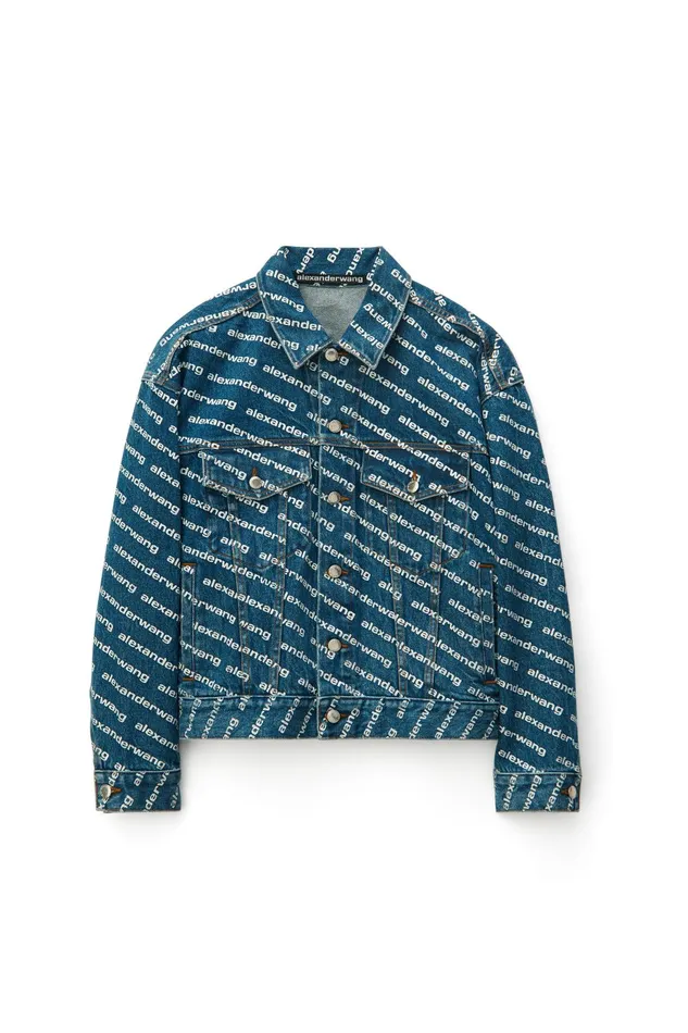 Alexander Wang Denim Game Logo JacketIn Denim 8211 Women