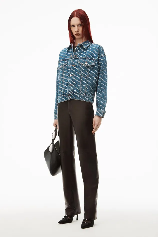 Alexander Wang Denim Game Logo JacketIn Denim 8211 Women