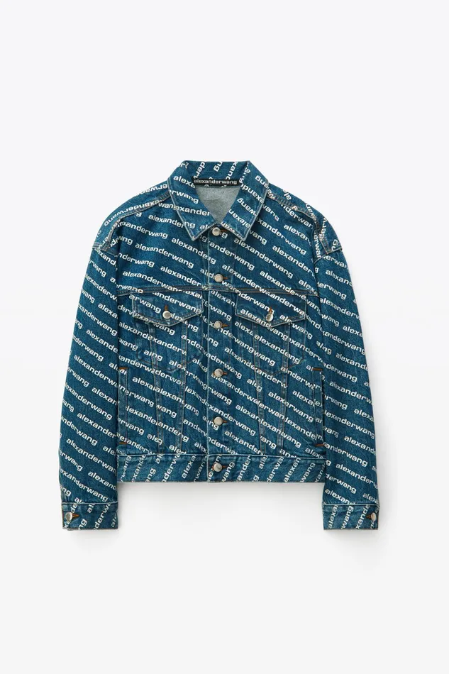 Alexander Wang Denim Game Logo JacketIn Denim 8211 Women