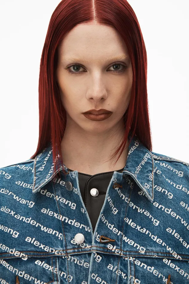 Alexander Wang Denim Game Logo JacketIn Denim 8211 Women