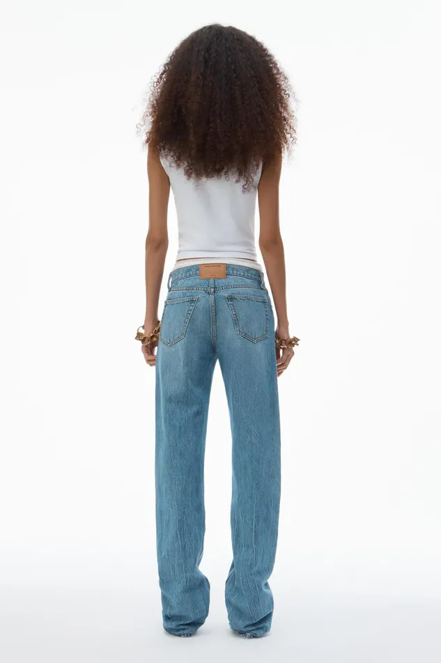 Alexander Wang Denim PreStyled Denim Jeans With Pointelle Waistband 8211 Women