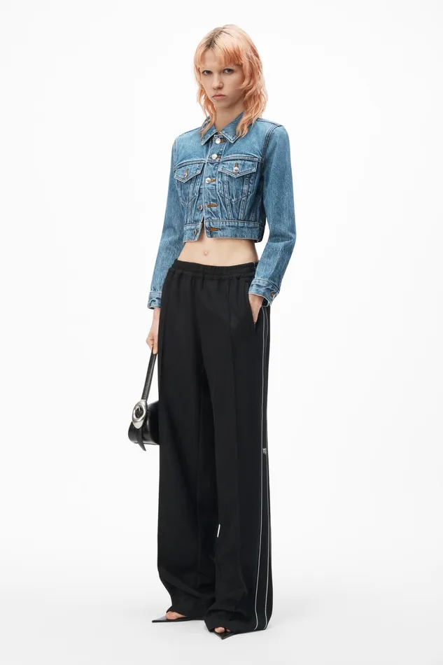 Alexander Wang Denim Shrunken Trucker Jacket In Denim 8211 Women