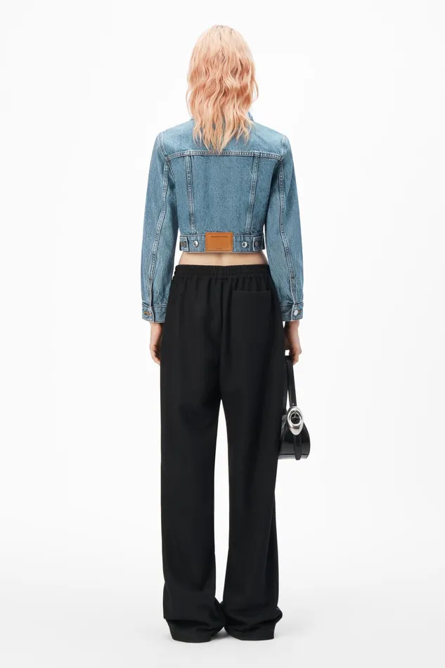 Alexander Wang Denim Shrunken Trucker Jacket In Denim 8211 Women