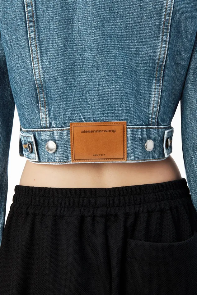 Alexander Wang Denim Shrunken Trucker Jacket In Denim 8211 Women