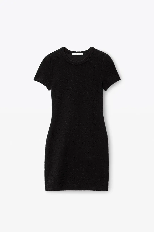 Alexander Wang Dresses Logo Jacquard Stretch Short Sleeve Mini Dress 8211 Women