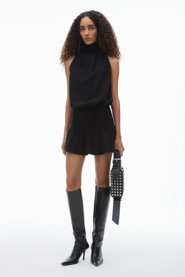 Alexander Wang Dresses Ruched Turtleneck Halter Dress 8211 Women