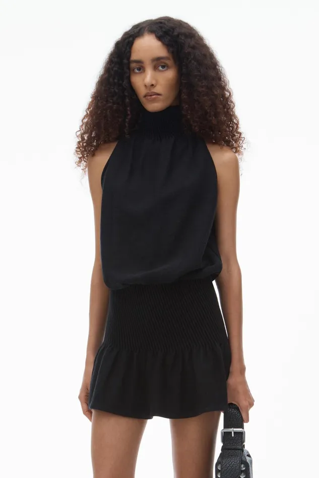Alexander Wang Dresses Ruched Turtleneck Halter Dress 8211 Women