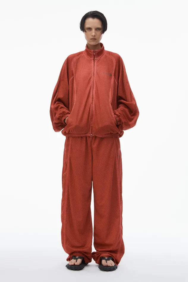 Alexander Wang Jackets Unisex Track Jacket In Perforated Mesh 8211 WomenMen