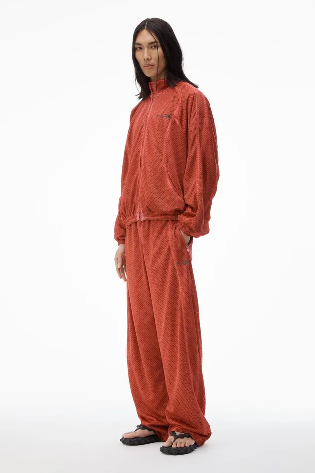 Alexander Wang Jackets Unisex Track Jacket In Perforated Mesh 8211 WomenMen