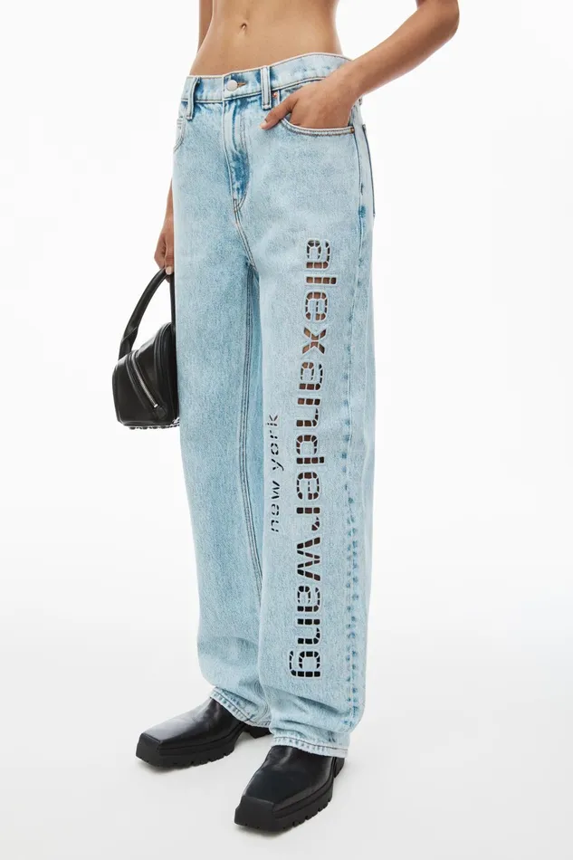 Alexander Wang Pants Ez CutOut Logo Jeans 8211 Women