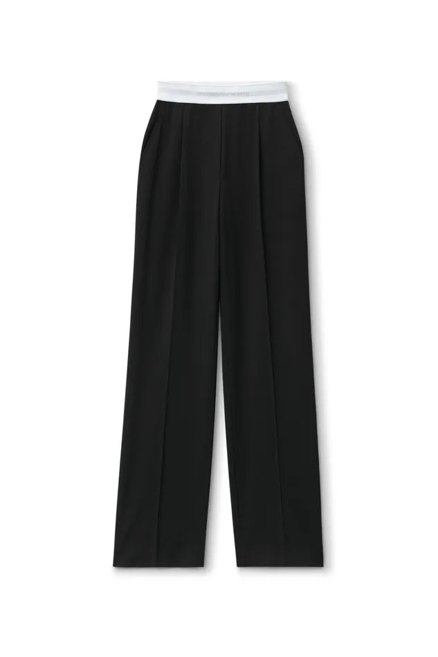 Alexander Wang Pants HighWaist Pleated Pant With Logo Elastic 8211 Women