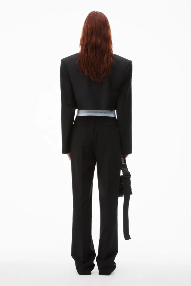 Alexander Wang Pants HighWaist Pleated Pant With Logo Elastic 8211 Women