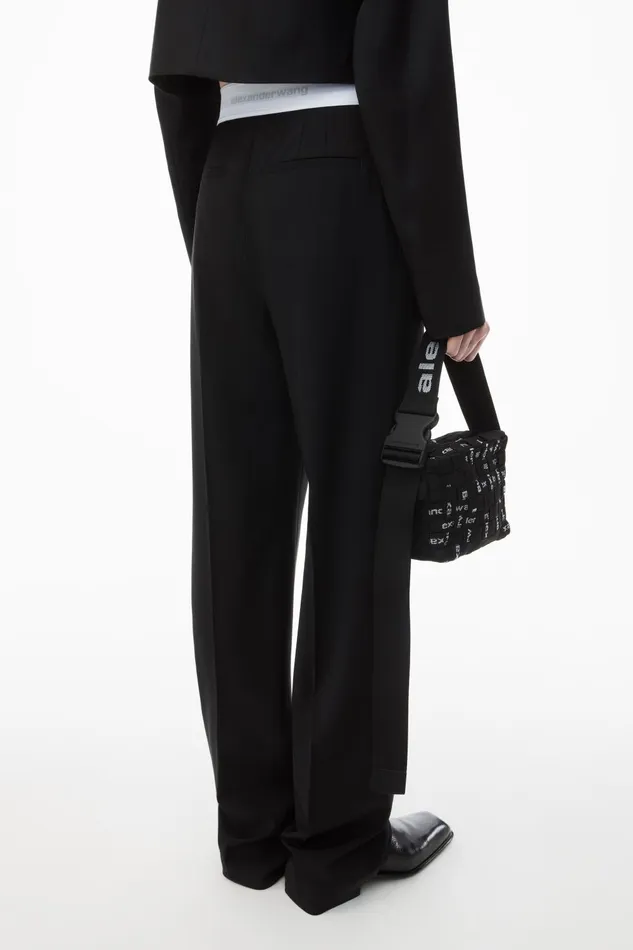 Alexander Wang Pants HighWaist Pleated Pant With Logo Elastic 8211 Women