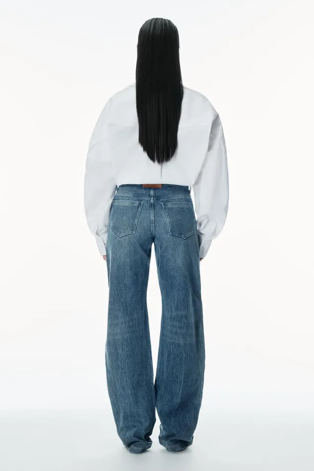 Alexander Wang Pants LowRise Gusset Jeans In Medium Indigo Wash 8211 Women
