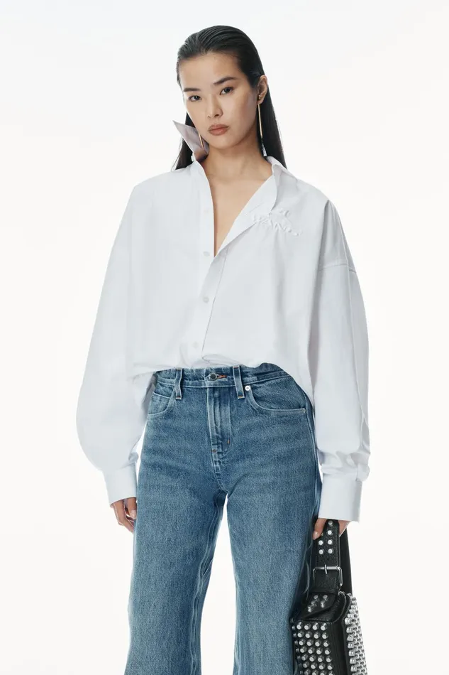 Alexander Wang Pants LowRise Gusset Jeans In Medium Indigo Wash 8211 Women